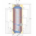 Boiler λεβητοστασίου για αντλία θερμότητας με ενα εναλλακτη 200 ΛΙΤΡΑ