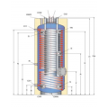 BOILER ΛΕΒΗΤΟΣΤΑΣΙΟΥ ΓΙΑ ΑΝΤΛΙΑ ΘΕΡΜΟΤΗΤΑΣ ΜΕ ΔΥΟ ΕΝΑΛΛΑΚΤΕΣ ΚΑΙ ΗΛΙΑΚΗ ΕΝΕΡΓΕΙΑ 750 ΛΙΤΡΑ